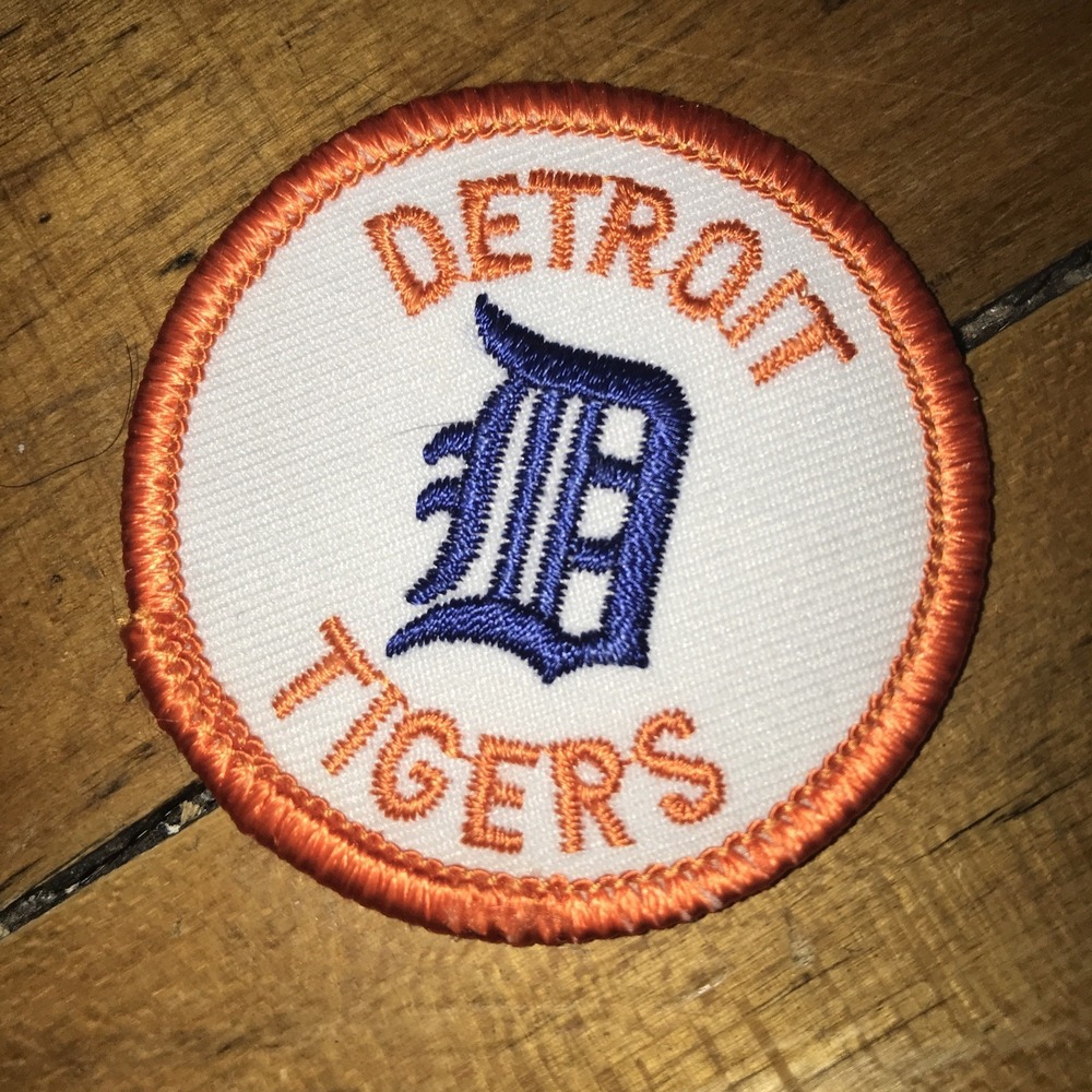Detroit Tigers 1.5" Patch MLB Baseball Logo Embroidered Iron On Sew On White
